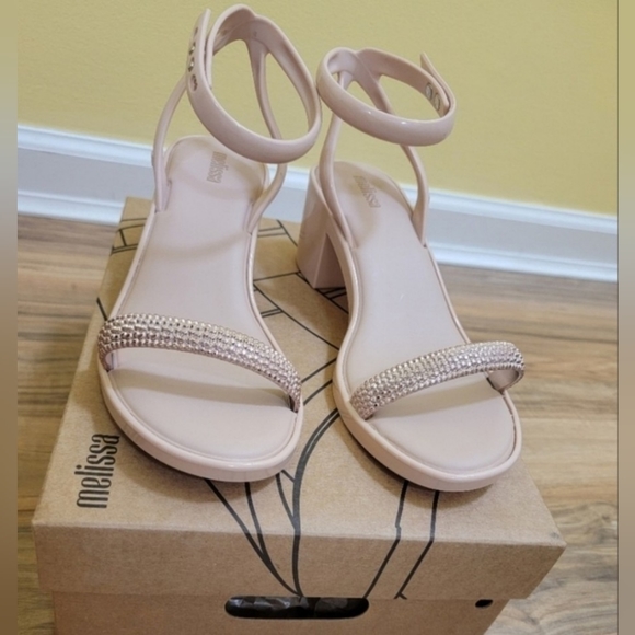 Melissa Shiny Ankle Strap, pink, size US 7 - Picture 2 of 5